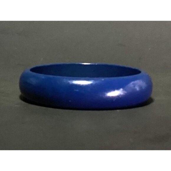 Vintage Mod Navy Blue Lucite Bangle Bracelet Minimalist - Picture 7 of 7